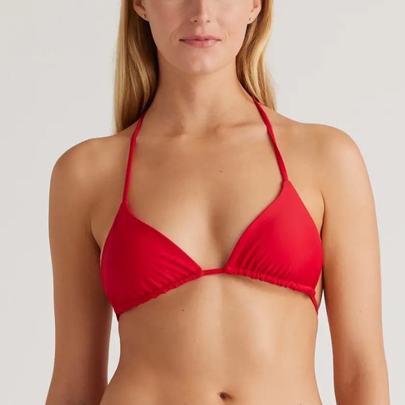 Quince Other - NWT Quince Italian Triangle Top Bikini, Cherry Sz Medium